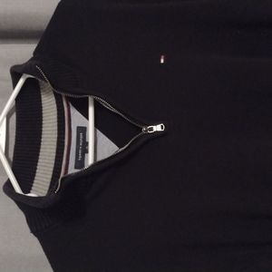 Tommy Hilfiger XL Black 1/4 Zip Longsleeve sweater